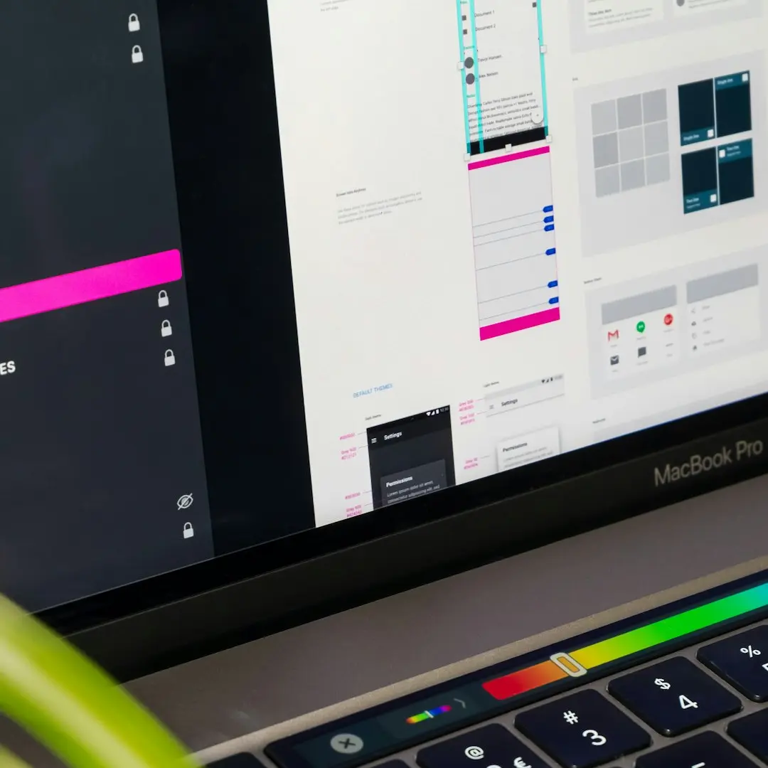 macbook pro displaying computer icons
